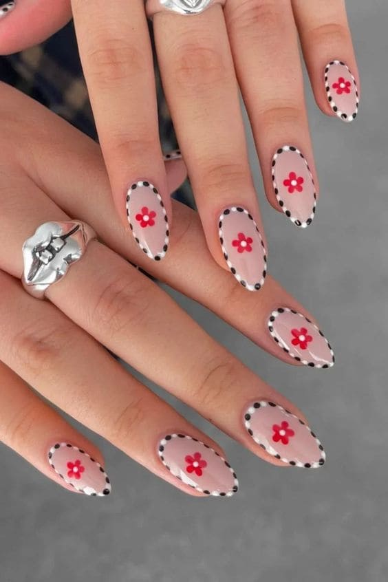 Unique Flower Manicure 5