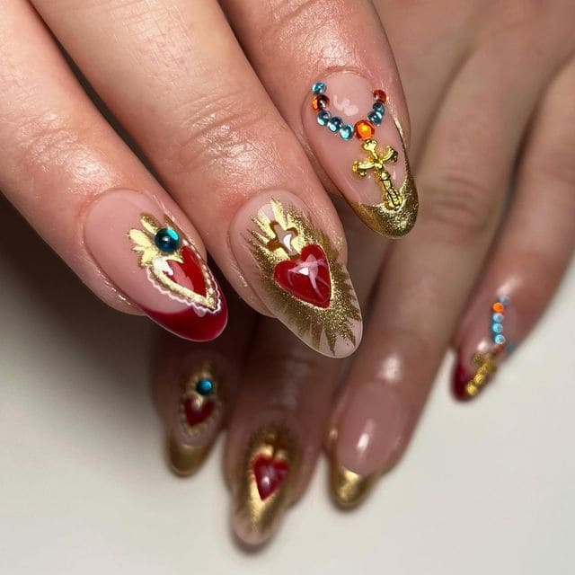 Unique Heart Nail Designs 4