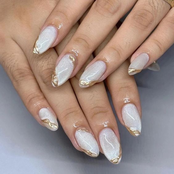 White Cat Eye Nails 6