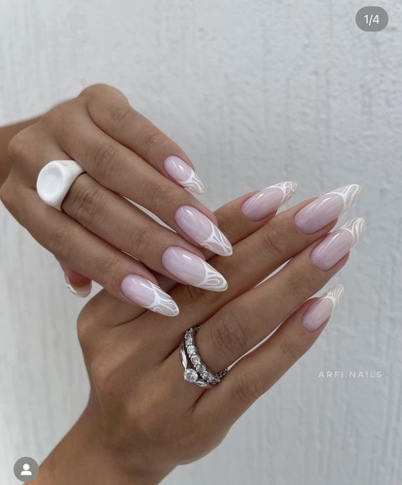 White French Tips With A Twist 2