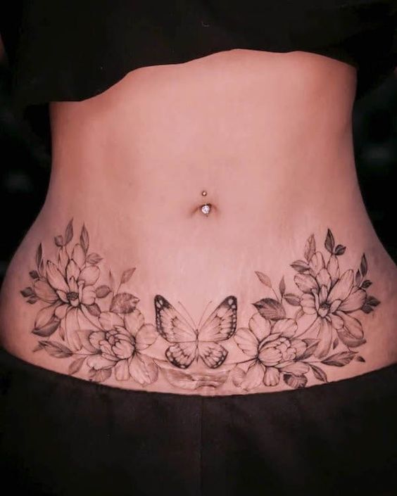 Butterfly Tattoos On Waist 6