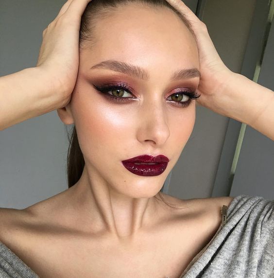 Cranberry Red Makeup 5