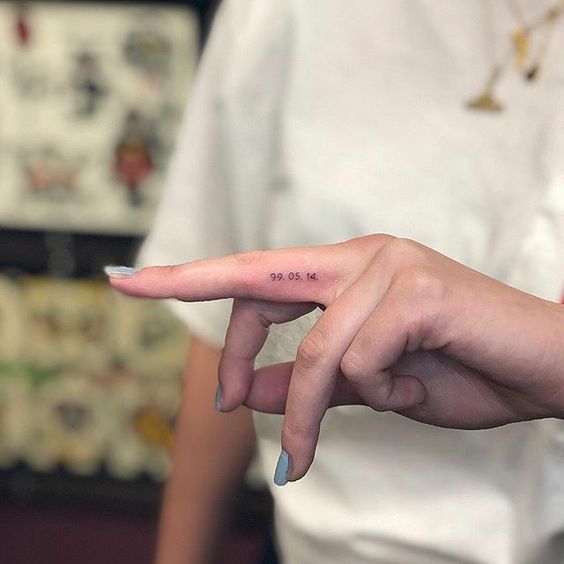 Date Finger Tattoos 1