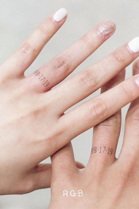 Date Finger Tattoos 4