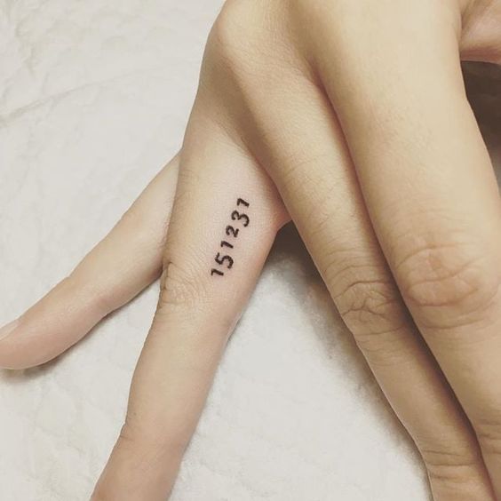 Date Finger Tattoos 5