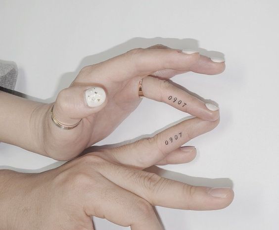 Date Finger Tattoos 6