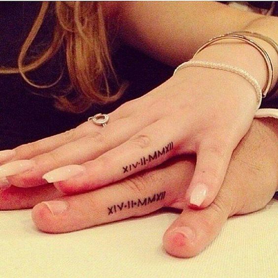 Date Finger Tattoos 7