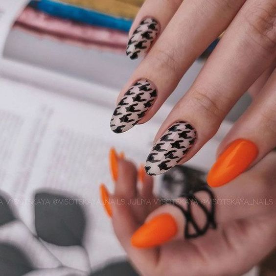 Fall Houndstooth Nails 1