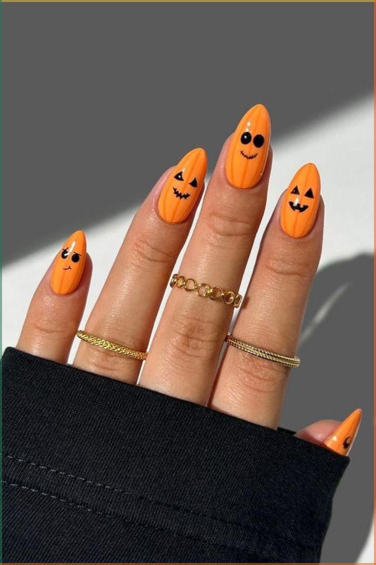 Halloween Lantern Nails 1