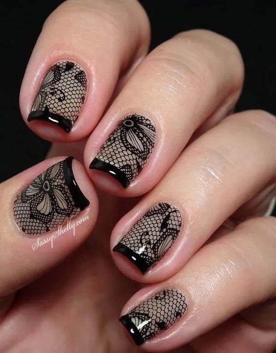 Lace Nail Art 4