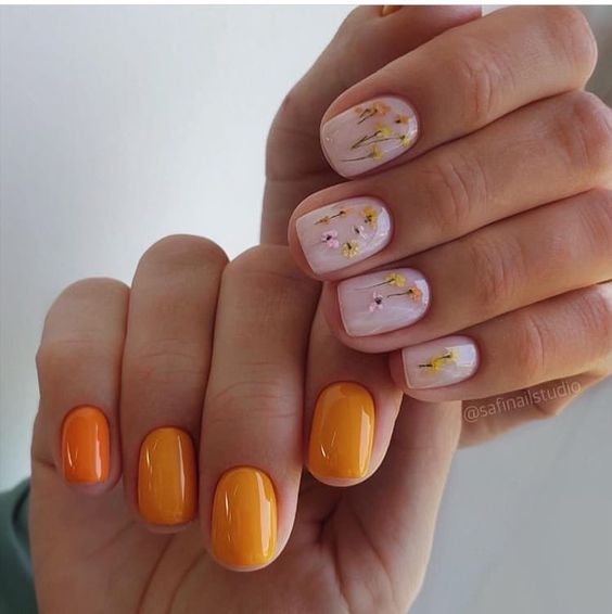 Marigold Theme Nails 1