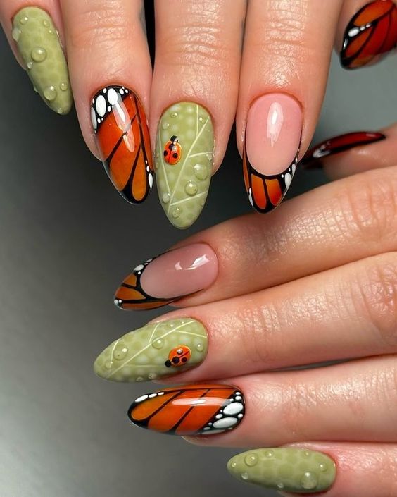 Monarch Nail Art 1