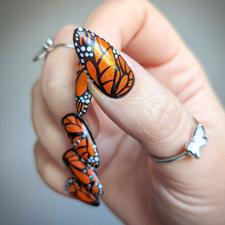 Monarch Nail Art 4