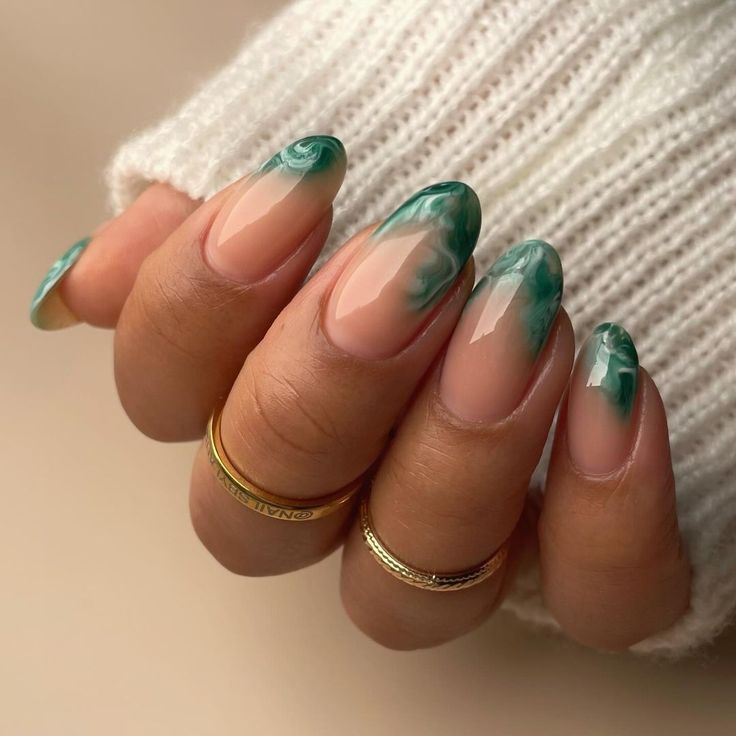 Sage Marble Nails 8