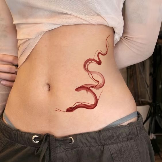 Snake Waist Tattoo Ideas 2