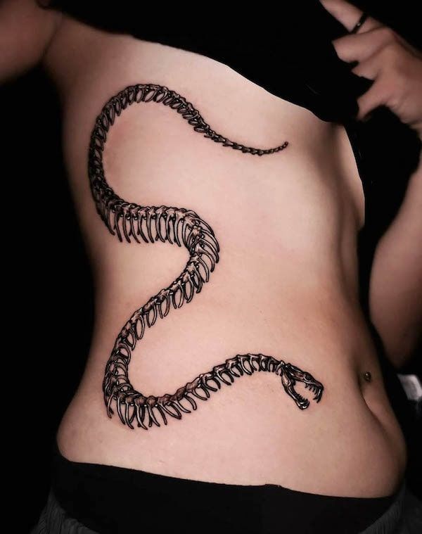 Snake Waist Tattoo Ideas 7