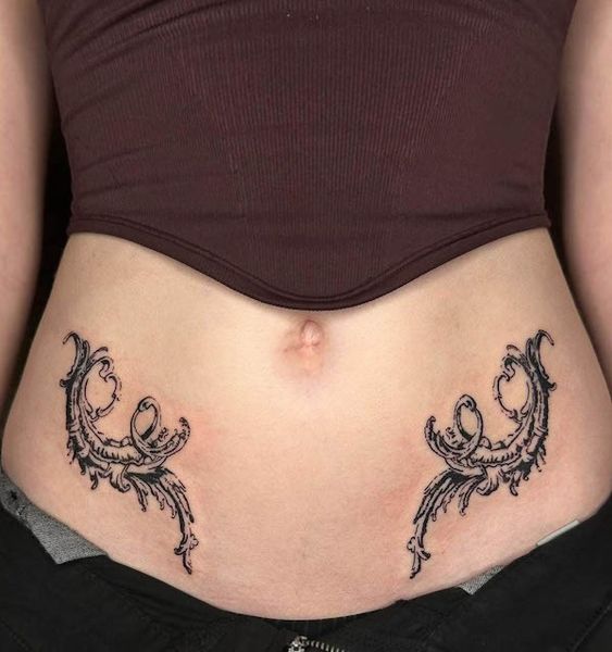 Symmetrical Waist Tattoos 5