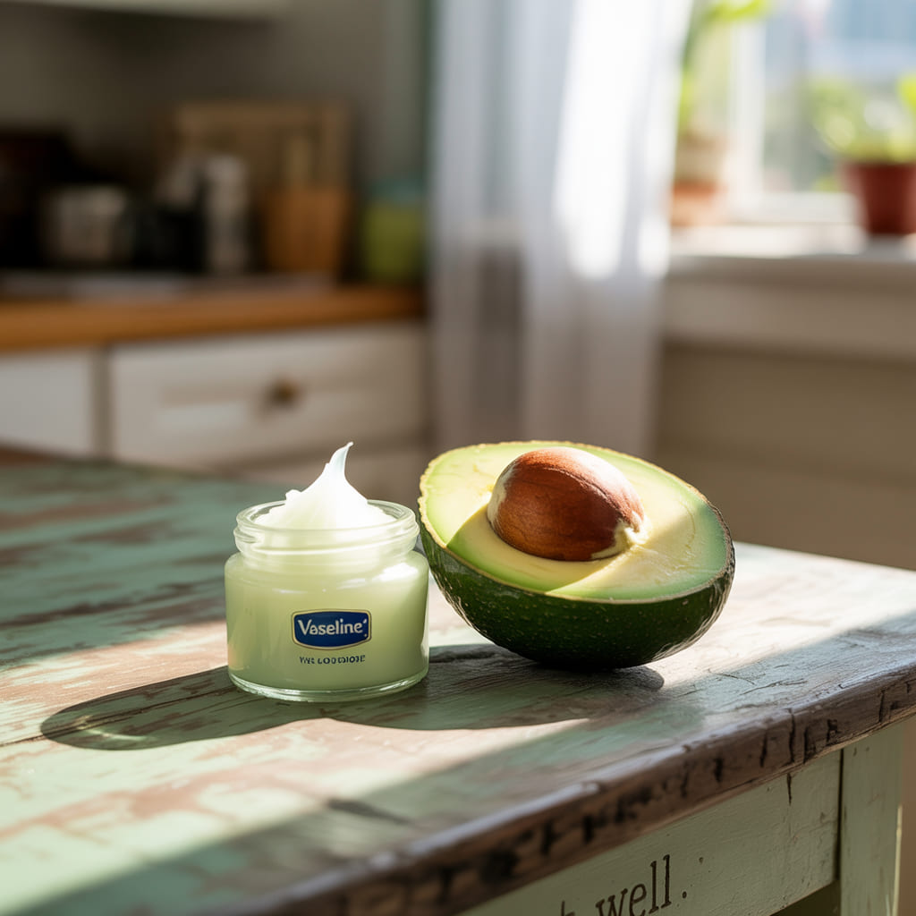 mixing-vaseline-and-avocado