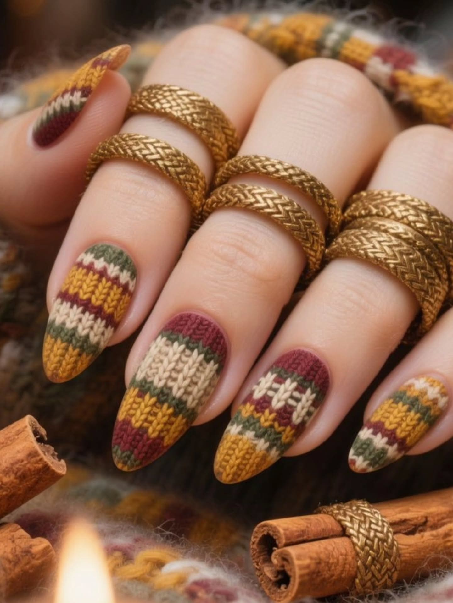 Harvest Knit Sweater Nails